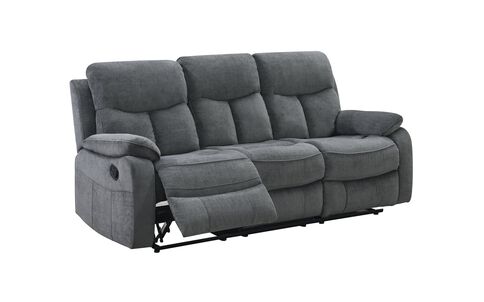 Tobias Fabric 3 Seater Manual Recliner Sofa
